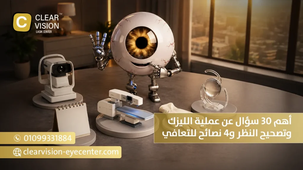 أهم 30 سؤال عن عملية الليزك وتصحيح النظر و4 نصائح للتعافي