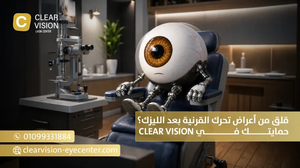 قلق من أعراض تحرك القرنية بعد الليزك؟ حمايتك في Clear Vision