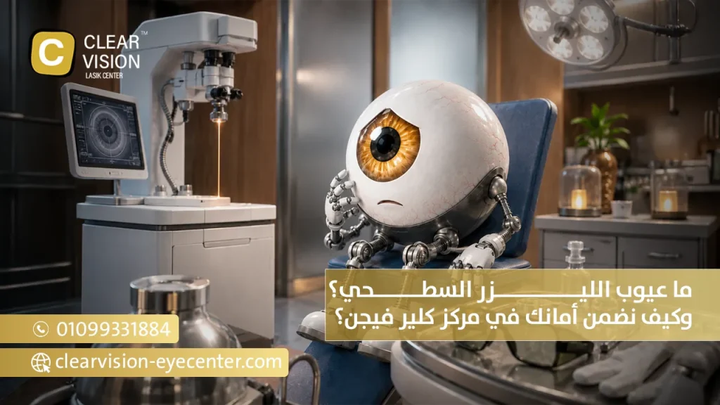 ما عيوب الليزر السطحي؟ وكيف نضمن أمانك في مركز كلير فيجن؟