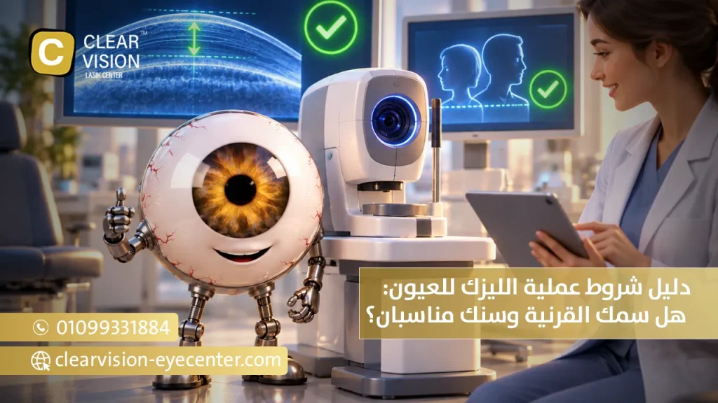 دليل شروط عملية الليزك للعيون هل سمك القرنية وسنك مناسبان
