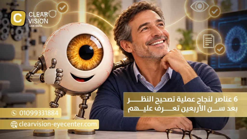 6 عناصر لنجاح عملية تصحيح النظر بعد سن الأربعين تعرف عليهم